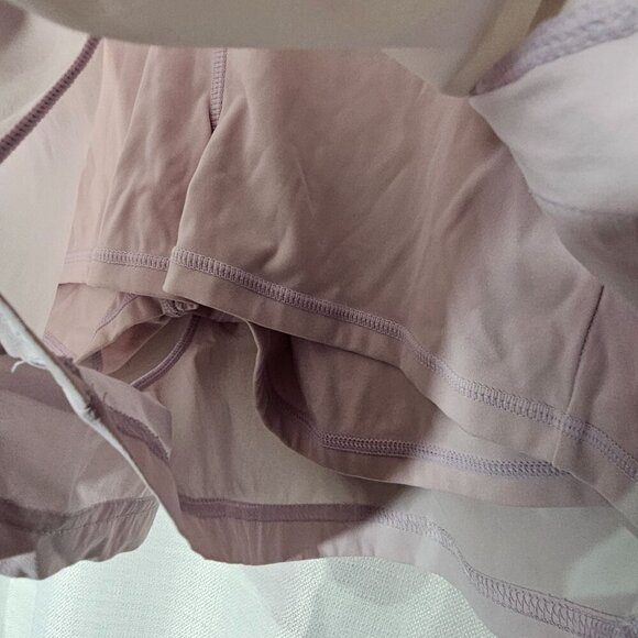 SWEATY BETTY Swift Running Shorts Drawstring Lined Pockets Cream/Pink Women 8/10 - Picture 4 of 9